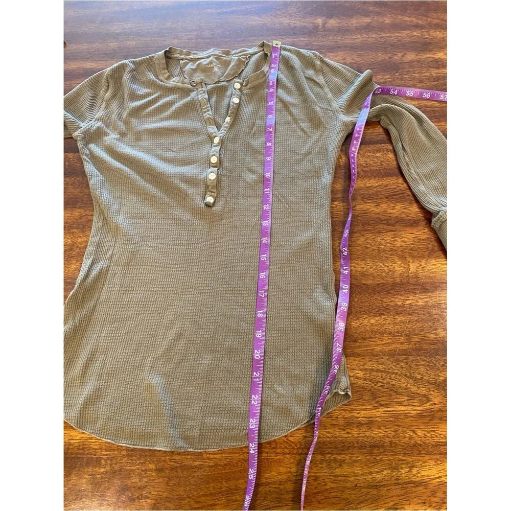 J. Crew womens Y2K Henley thermal waffle size small fairy grunge 2000s